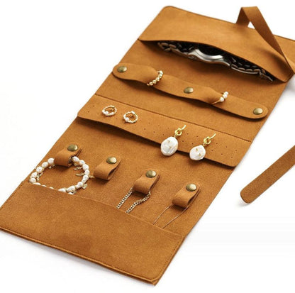 Trendy Microfiber Jewelry Travel Bag