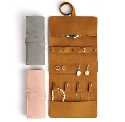 Trendy Microfiber Jewelry Travel Bag