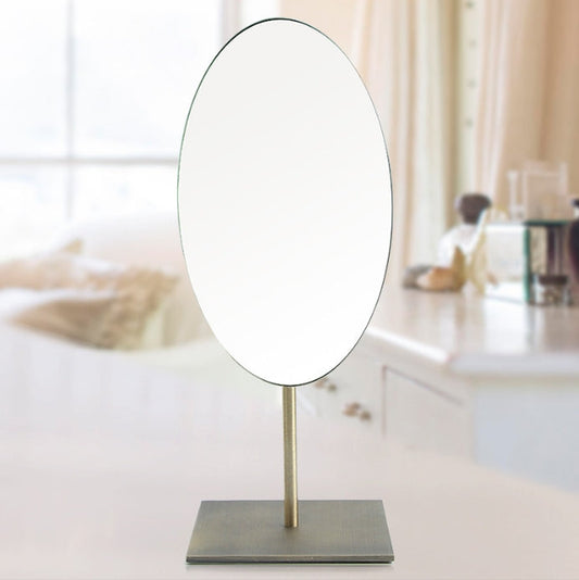 Metallic Oval Vanity Mirror