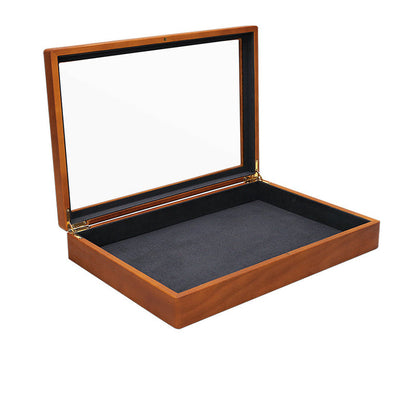 Cheerish Wooden Showcase Trays (Hinged Transparent Lid)