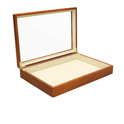 Cheerish Wooden Showcase Trays (Hinged Transparent Lid)